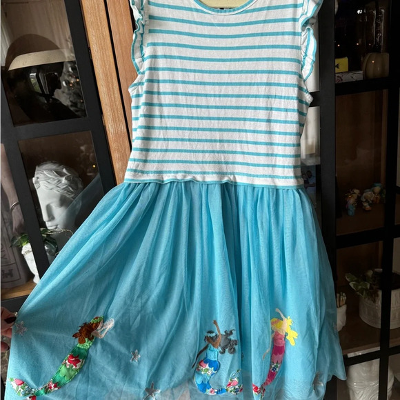 Mini Boden mermaid tulle dress appliqué embroidered knee length girls ruffles - Picture 3 of 10